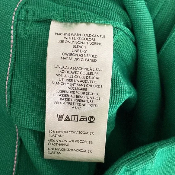 Anthropologie Maeve Colette Cropped Wide Leg Pants Kelly Green Knit Edition 25 - Picture 7 of 10